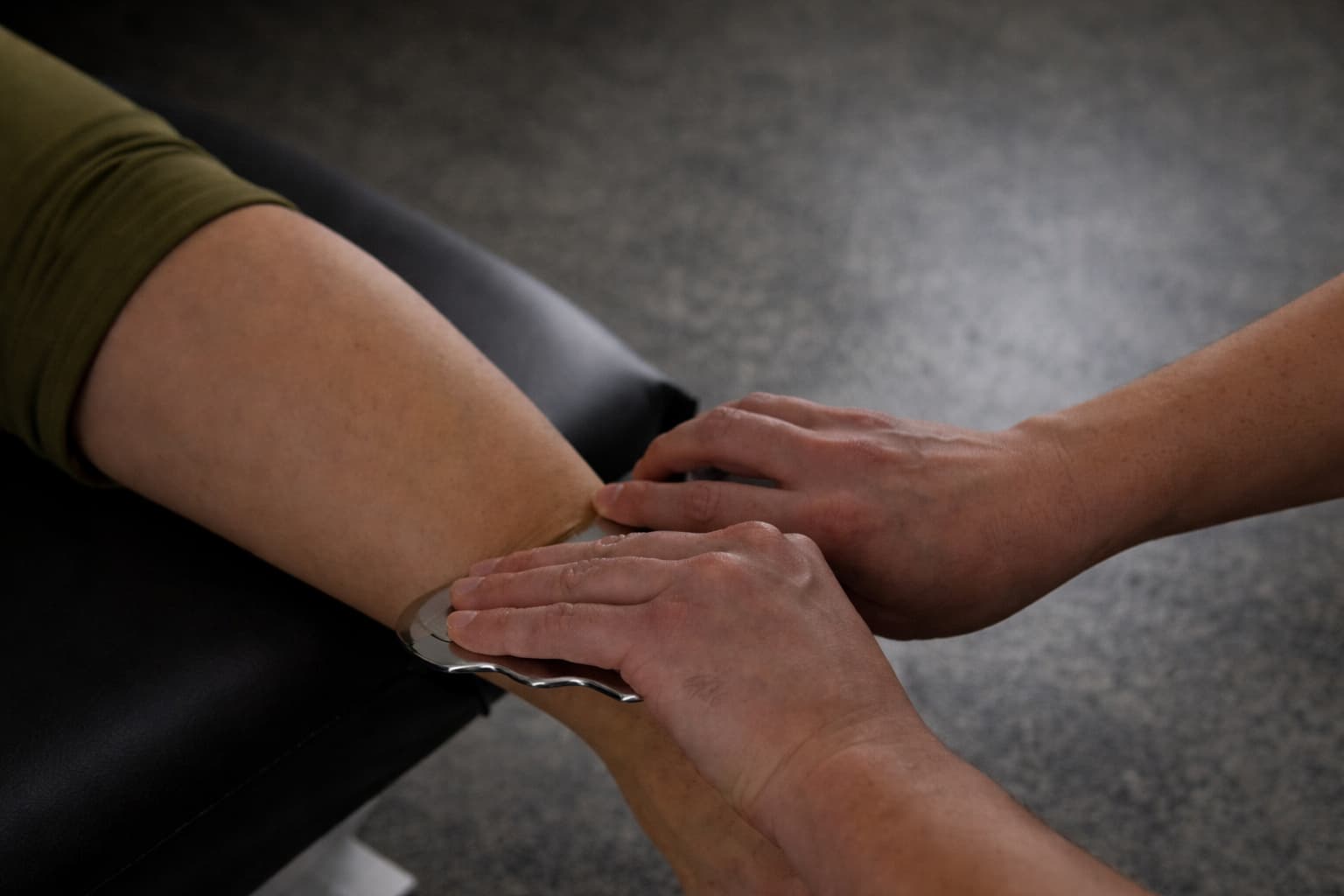 Instrument assisted soft tissue mobilization treatment using stainless steel tools